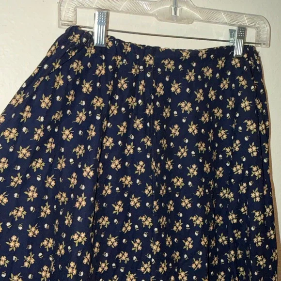 Upcycled Gunne Sax, Jessica’s Gunnies maxi skirt Floral Navy Maxi Skirt twee